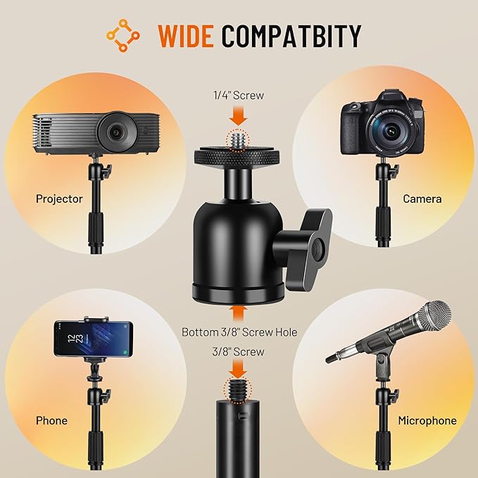 CAHAYA Projector Tripod Adjustable Height: 35.4to 51.2In Foldable Heavy Duty - Image 6