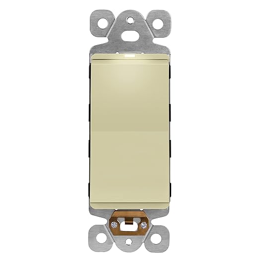 LIDER Minimalist Design Matte Finish Lighted Decorator Switch, Frameless Paddle by LIDER