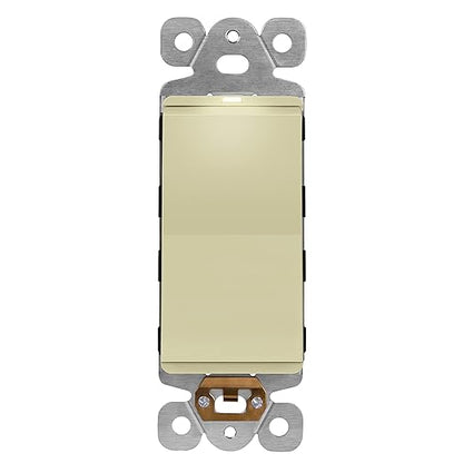 LIDER Minimalist Design Matte Finish Lighted Decorator Switch, Frameless Paddle by LIDER