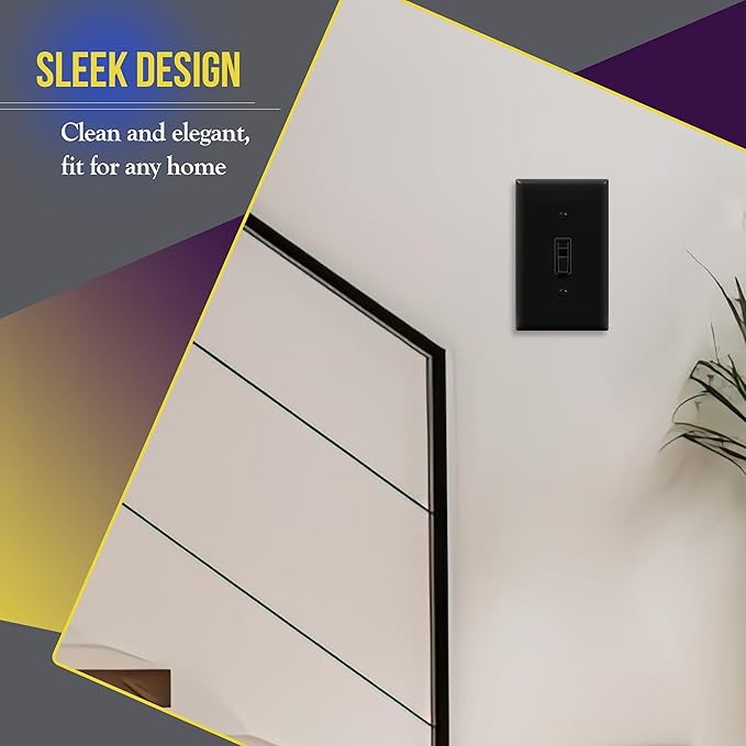 ENERLITES Toggle Light Switch Wall Plate, Gloss Finish, Standard Size 1-Gang - Image 3