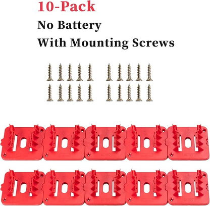 Battery Holder Compatible for Milwaukee 18V Battery, Wall Mount Batteries - Image 8