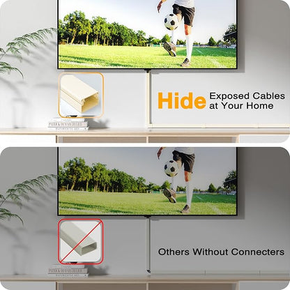 Cord Cover Wall, 157in Delamu Cord Hider Wall Mounted TV, Wire Covers - Image 5