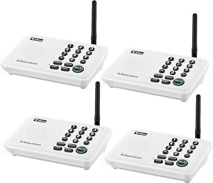 Wuloo Intercoms Wireless for Home 5280 Feet Range 10 Channel 3 Code, Wireless by Wuloo