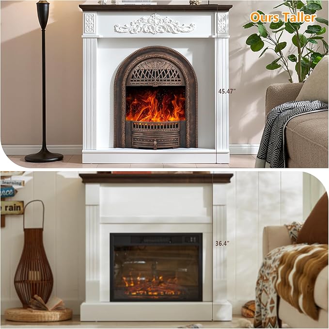 45" Birdcage-Style Electric Fireplace - Image 6