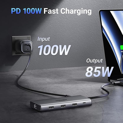 UGREEN Docking Station 10 in 1 Revodok Pro 210 USB C Dock Dual HDMI 4K@60Hz - Image 7