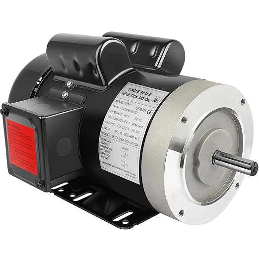 5HP Electric Motor 3450RPM General Purpose Single Phase Motor 208-230V 56C by Cuilvu