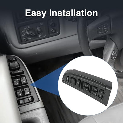 DICMIC Front Driver Side Master Power Window Switch and Door Lock & Black Bezel - Image 7