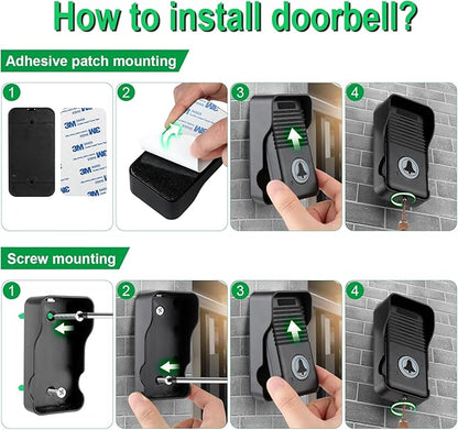 Wireless Doorbell, Hands Free Intercom Doorbells 1000ft Range, Full Duplex Two - Image 6