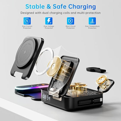 Qi2 Wireless Charger 8in1 Magnetic Wireless Charger Fast Charging Station - Image 2