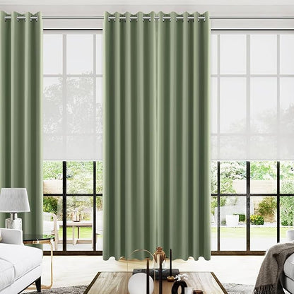 KOUFALL 96 Inch Long Curtains 2 Panel Set, 72 Inch Wide x 96 Inch Length by KOUFALL