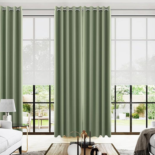 KOUFALL 96 Inch Long Curtains 2 Panel Set, 72 Inch Wide x 96 Inch Length by KOUFALL