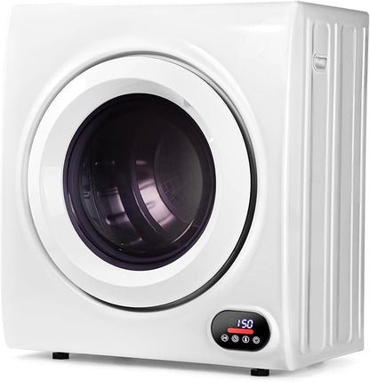 Euhomy Compact Clothes Dryer, 1500W Stainless Steel Dryer, 3.5 cu.ft, LCD by EUHOMY