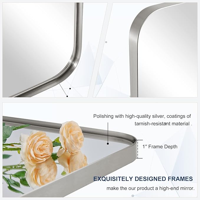 ANDY STAR Brushed Nickel Mirror - Image 5