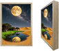 URVIP LED Glowing Photo Frame, 3D Starry-Sky Blue Moon Wall Art, 9x12 Inches by URVIP