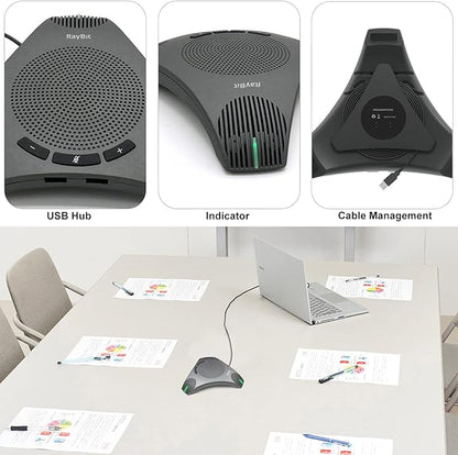 USB Speakerphone with Dual Hub - Image 2