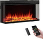 LegendFlame 35" W Smart Build in Electric Fireplace Insert, 1-2-3 Sided View by LegendFlame