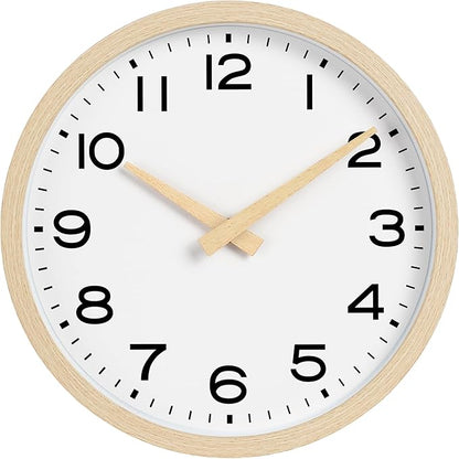 AKCISOT Wall Clock 12 Inch, Boho Office Wall Clocks Battery Operated Non Ticking by Akcisot