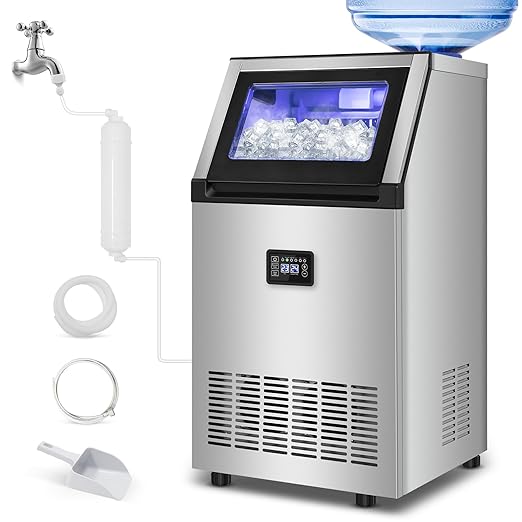 Commercial Ice Maker Machine 200 Lbs/24H, 35 Lbs Ice Bin, Undercounter Ice by Velieta-SpecialistinFridge