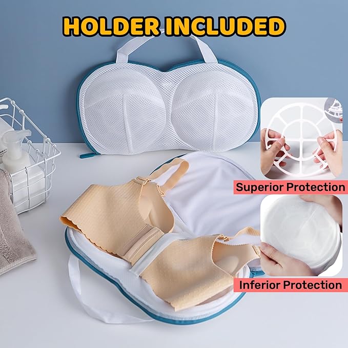3Pcs Bra Wash Bags for Laundry Lingerie Underwear Brassiere Bag Set for Washing - Image 2
