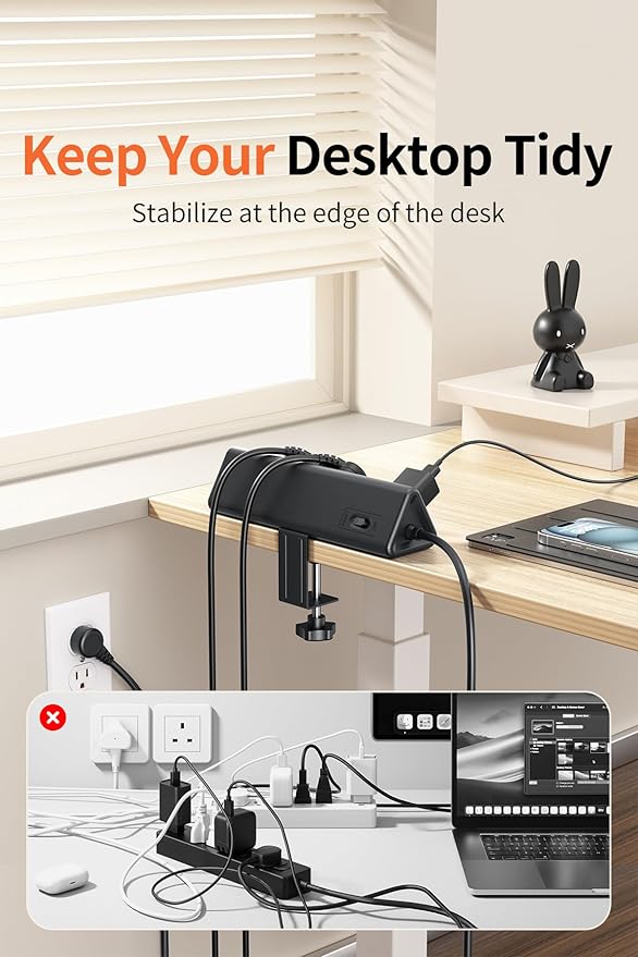 10 FT Desk Clamp Power Strip - Image 4