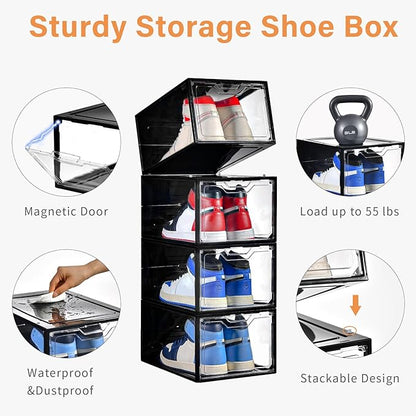12 Pack Stackable Shoe Storage Organizer - Image 3
