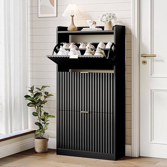 CHUWELL Fluted Shoe Cabinet Storage by CHUWELLStorageCabinet