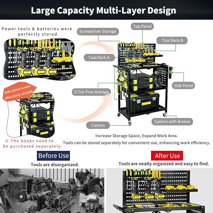 Lumizone Foldable Tool Cart - Image 3