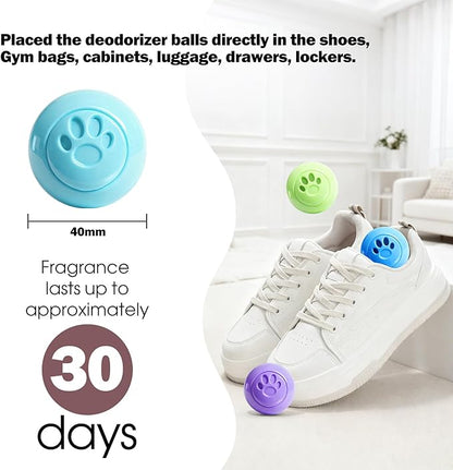 SCENTORINI Shoe Deodorizer Balls, 12 Pack Sneaker Deodorizer Balls, Odor - Image 3