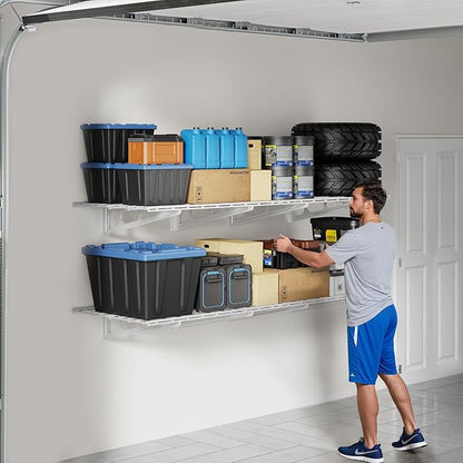 FLEXIMOUNTS 2-Pack 2x6ft 24-inch-by-72-inch Wall Shelf Garage Storage Rack - Image 2