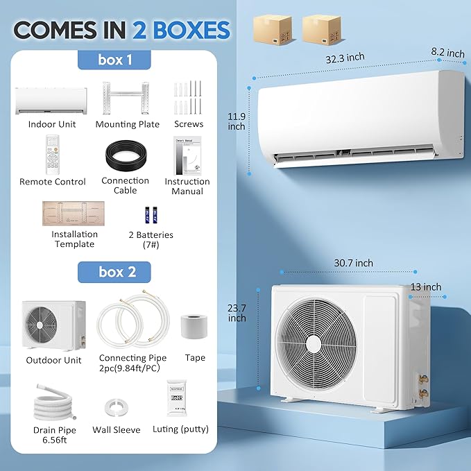 12000 BTU Mini Split Air Conditioner ＆ Heat Pump, 230V Wall Mount Ductless - Image 4