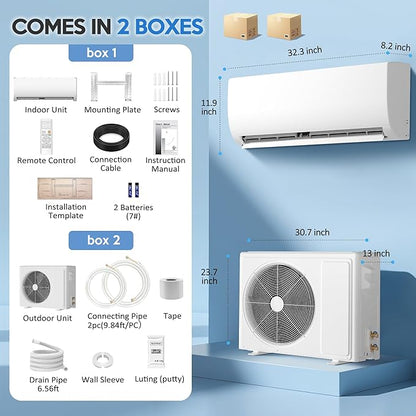 12000 BTU Mini Split Air Conditioner ＆ Heat Pump, 230V Wall Mount Ductless - Image 4