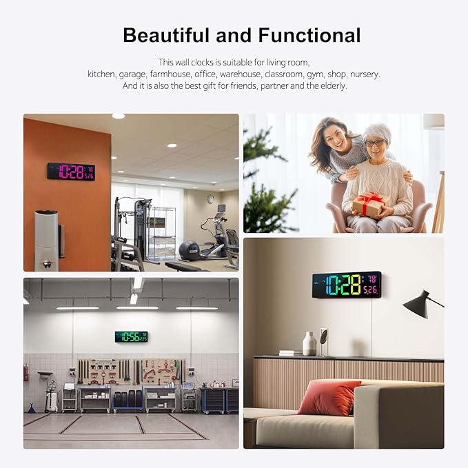 Digital Wall Clock 16", Wall Clocks - Image 6