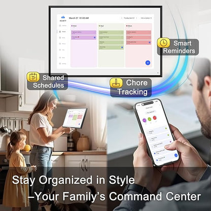 10.1 Inch Smart Digital Calendar & Chore Chart Full HD Touchscreen Display WiFi - Image 4