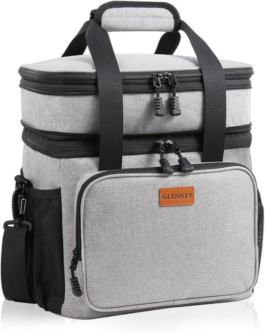 Double Decker XLarge Lunch Box, Insulated Heavy Duty Lunch Bag Waterproof by GLENKEY