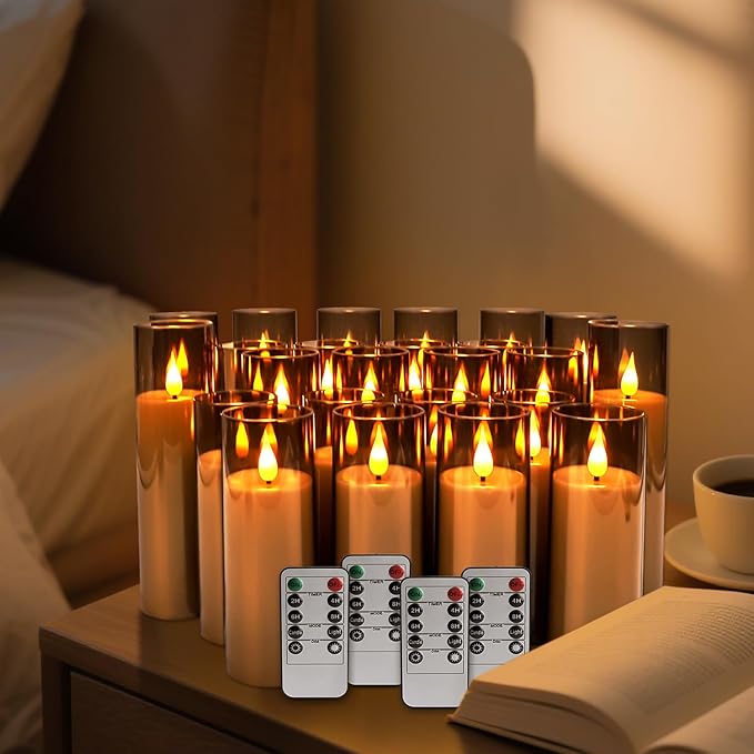 Halloween Decoration Flickering Flameless Candles Battery Operated Timer Led - Image 3