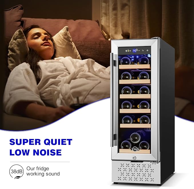 Tylza 12" Wine Cooler Refrigerator, 18 Bottles Capacity, Compact Freezerless - Image 6