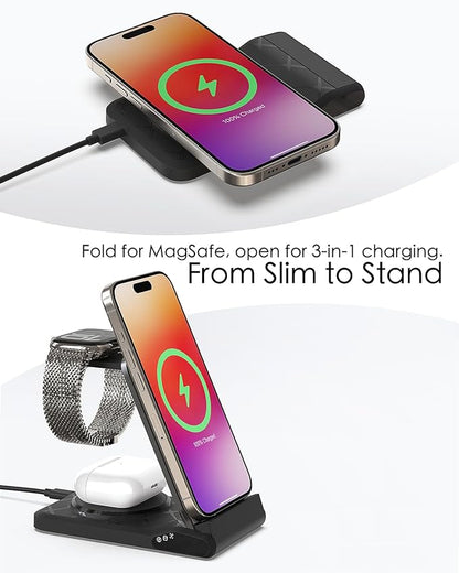 3 in 1 Charging Station for Multiple Devices, Travel Wireless Charging Station - Image 5
