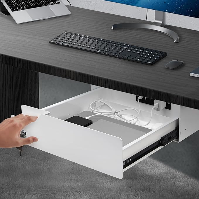 Lumil Under Desk Mounted Drawer Lockable - Image 8