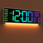 JALL 16" Large Digital Wall Mount Clock, Count Down Timer, Big LED, 8 RGB Color by JALL