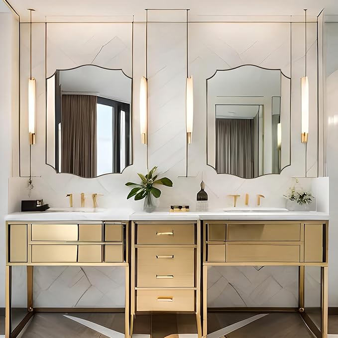 ANDY STAR Bathroom Vanity Mirror, 24x36 Irregular Wall Mirror, Asymmetrical - Image 7
