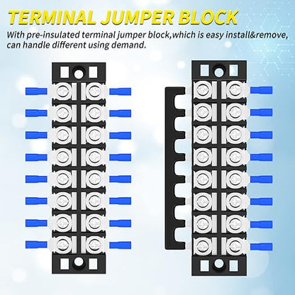 Joinfworld Terminal Block 25A 600V Dual Row Screw Terminal Strip - Image 4