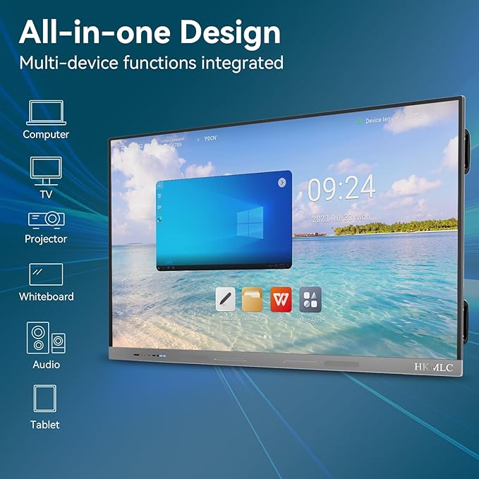 HKMLC Smart Board Elite Dual 75 Inch, Interactive Whiteboard 4K UHD Built-in - Image 8