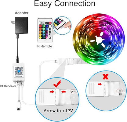 DAYBETTER LED Strip Lights 100ft RGB Lights Strip - Image 5