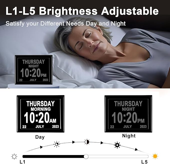 LaMi Products 7.85 Inch Dementia Clock - Image 4