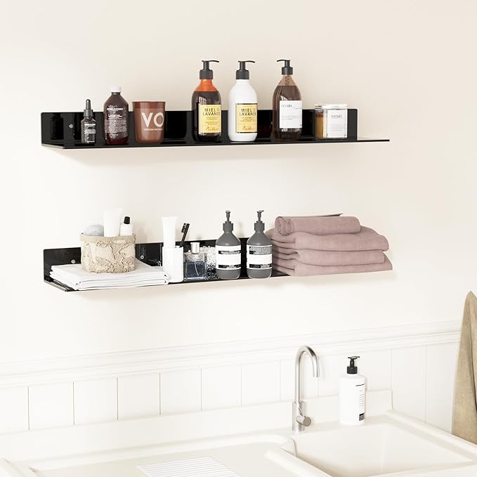 30 Inches Acrylic Long Wall Shelf Set of 2, 2 Pack - Image 6