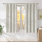 NICETOWN Natural Faux Linen Room Darkening Rod Pocket Curtains 63 inch Length by NICETOWN
