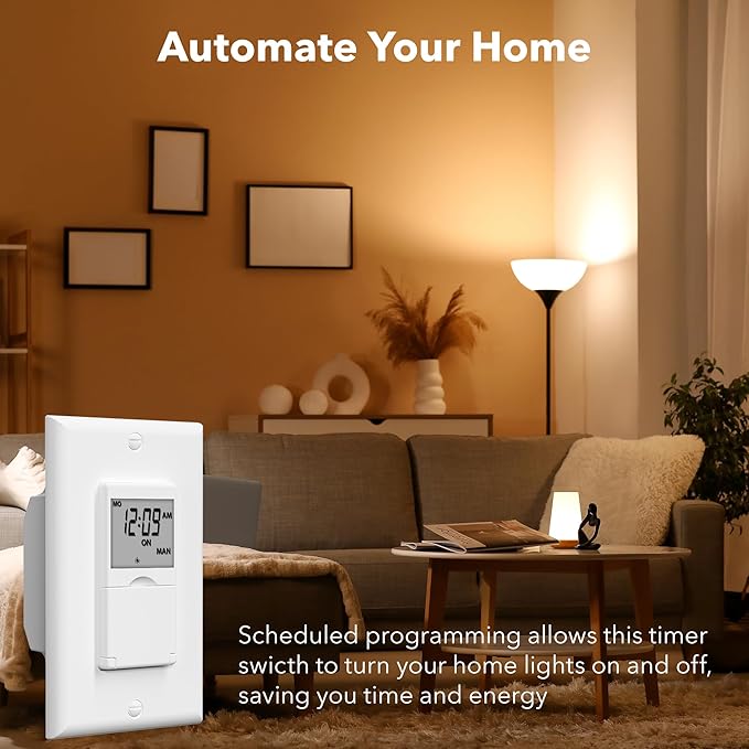 BN-LINK 7 Day Programmable in-Wall Timer Switch - Image 2