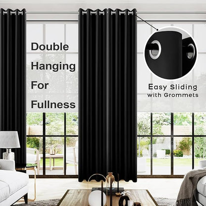 KOUFALL 132 Inch Curtains Long - Image 2