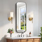 FORBATH Bathroom Mirror 48" x 16", Rectangle Black Bathroom Mirror by FORBATH