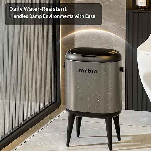 MRBIN Stainless Steel Slim Bathroom Motion Sensor Trash Can - Image 8